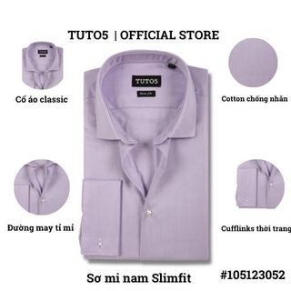 Áo sơ mi trơn nam TUTO5 Menswear công sở dài tay cao cấp Slim fit Cufflinks Shirt cotton chống nhăn lịch lãm 105123052