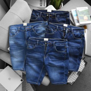 Quần short jean nam, quần jean đùi nam cao cấp, chất jean thun cotton co giãn - size từ 55kg - 85kg giá sỉ