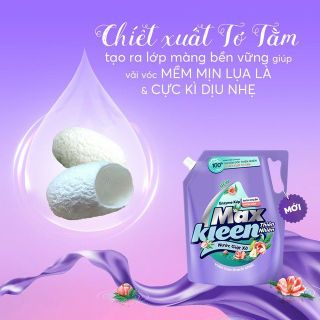 Nước Giặt Xả Maxkleen túi 2.2kg hương thiên nhiên