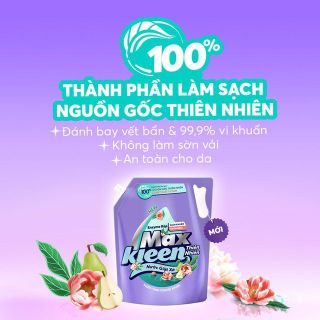 Nước Giặt Xả Maxkleen túi 2.2kg hương thiên nhiên