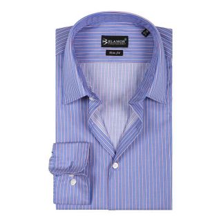 Áo sơ mi kẻ sọc nam TUTO5 Menswear dài tay công sở Slim fit Royal Blue Red Stripe Shirt chống nhăn, lịch lãm 105123037