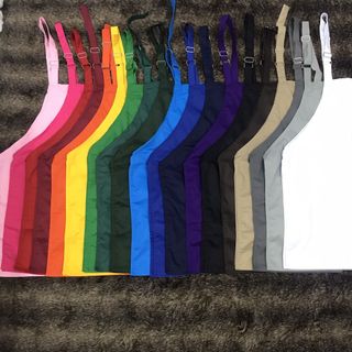 TẠP DỀ YẾM ĐÍNH NÚT MÀU XANH KÉT