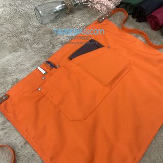 Tạp dề pha chế tạp dề ngắn phục vụ cao cấp 2 túi xéo cho Nam Nữ làm đồng phục tạp dề cafe