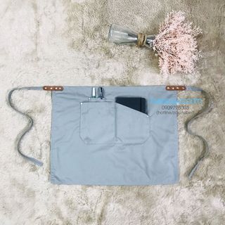 Tạp dề pha chế tạp dề ngắn phục vụ cao cấp 2 túi xéo cho Nam Nữ làm đồng phục tạp dề cafe