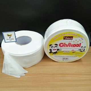 Giấy vệ sinh công nghiệp 500g 3 lớp Chikool - Giấy cuộn công nghiệp 500g giá sỉ