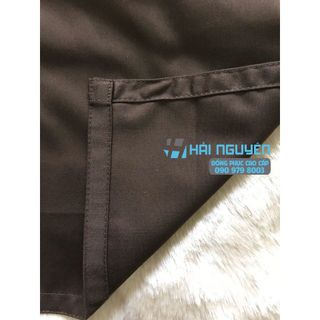 Tạp dề yếm trơn cao cấp màu nâu