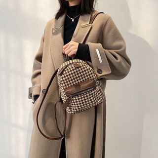 BALO NỮ MINI VẢI DẠ ĐẸP HỌA TIẾT SỌC CHÉO AS22218 - TRÙM SỈ VN