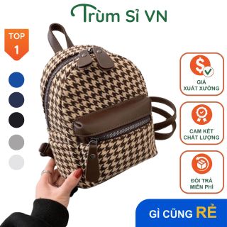 BALO NỮ MINI VẢI DẠ ĐẸP HỌA TIẾT SỌC CHÉO AS22218 - TRÙM SỈ VN giá sỉ