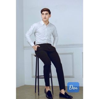 Quần tây âu nam TUTO5 Menswear ống đứng đẹp cotton Hàn Quốc dày dặn, co giãn tốt, ống côn trẻ trung màu be, đen QDT02