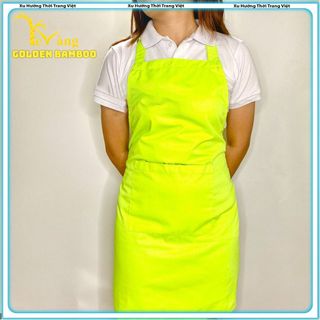 Tạp dề phục vụ tạp dề yếm pha chế dành cho Nam Nữ màu xanh Neon