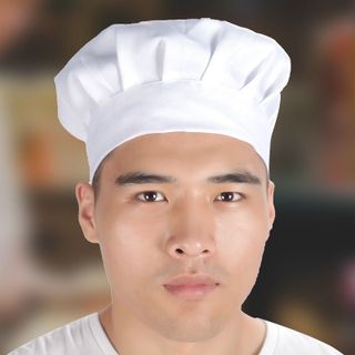 Mũ đầu bếp phục vụ nhà hàng khách sạn có 3 màu đỏ đen và trắng