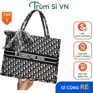 TÚI TOTE DR KÈM KHĂN LỤA CAO CẤP VẢI TRẦN THÊU TINH TẾ - TRÙM SỈ VN giá sỉ