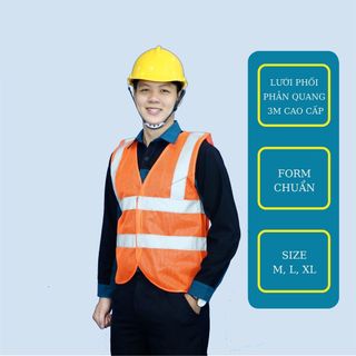 Áo Lưới Công Nhân Phản Quang 3M 3 Dây Kéo Đủ Màu Sắc, Áo Bảo Hộ Lao Động An Toàn Khi Tham Gia Giao Thông