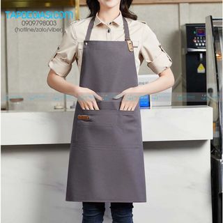Tạp dề phục vụ phối da cao cấp dành cho Nam Nữ làm đồng phục