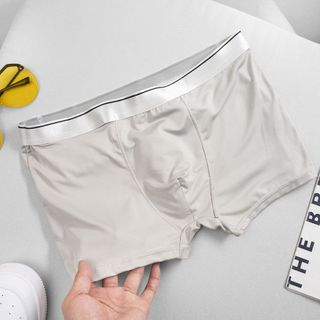 Combo 4 quần lót boxer xịp đùi nam TUTO5 thun lạnh cotton cao cấp kháng khuẩn trơn basic trắng/đen/xám ghi BX01