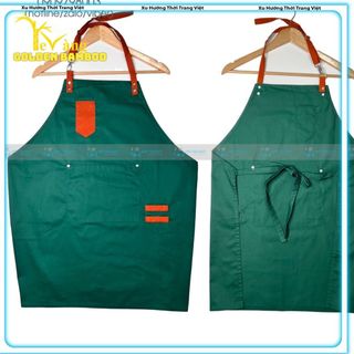 Tạp dề pha chế cao cấp tạp dề đồng phục free size dành cho Nam Nữ vải kaki cotton