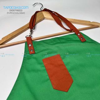 Tạp dề pha chế cao cấp tạp dề đồng phục free size dành cho Nam Nữ vải kaki cotton