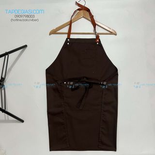 Tạp dề pha chế cao cấp tạp dề đồng phục free size dành cho Nam Nữ vải kaki cotton