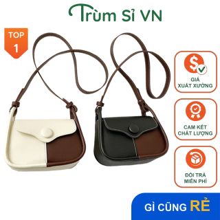 TÚI XÁCH NỮ ĐEO CHÉO ĐEO VAI CAO CẤP DA PHỐI 2 MÀU AS22263 - TRÙM SỈ VN