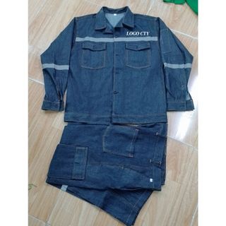 Quần Áo Jean Golden Bamboo Wash Mềm Kiểu Điện Lực, Gắn Phản Quang Ngực,Tay,Chân Nhận In ấn tem nhãn logo theo yêu cầu