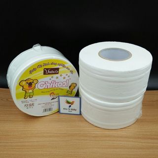 Combo 3 cuộn giấy vệ sinh công nghiệp 500g dai mềm mịn Chikool - Giấy vệ sinh loại 1 giá sỉ