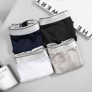 Combo 3 quần lót boxer xịp đùi nam TUTO5 thun lạnh cotton cao cấp kháng khuẩn trơn basic trắng/đen/xám ghi BX01