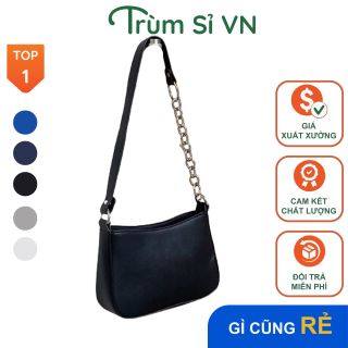 TÚI XÁCH NỮ CLASSIC CAO CẤP TRƠN 2 DÂY ĐEO DA PHỐI XÍCH TINH TẾ AS22203 - TRÙM SỈ VN