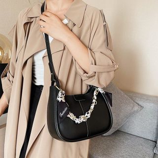 TÚI XÁCH NỮ 2 DÂY ĐEO DA VÀ KIM LOẠI CAO CẤP KÈM KHĂN LỤA AS22272 - TRÙM SỈ VN