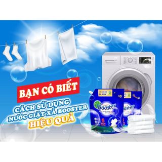 Combo 4 Túi loại 3.7kg/túi nước giặt xả 2IN1 Booster hương hoa thiên nhiên