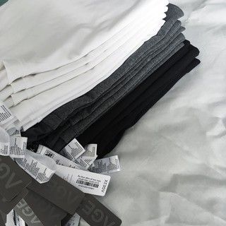 ÁO THUN TRƠN SIÊU HOT TRĂNG, ĐEN, XÁM chính hãng AGE2X chất thun cotton 4 chiều,dầy mềm,hút mồ hôi tốt,khô nhanh