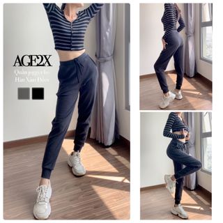CHÍNH HÃNG-Quần jogger Thun Bo Hàn AGE2X hàng VNXK chất lượng cao (KHÔNG độc hại-ra màu-mất phom khi giặt máy)