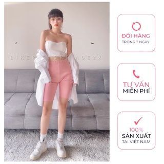 Quần Legging-Biker, legging đùi chất Borib co giãn có 2 túi thật tiện dụng
