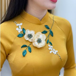 Sỉ buôn áo dài truyền thống thêu tay 100%