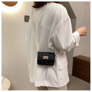 TÚI XÁCH NỮ MINI ĐEO CHÉO CAO CẤP DÂY NGỌC HỌA TIẾT TRÁM, KHÓA XOAY TINH TẾ AS22257 - TRÙM SỈ VN