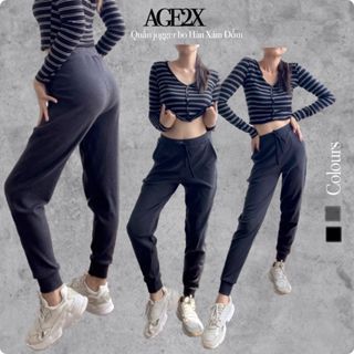 Quần Jogger thun gân Hàn chất vải mịn độc quyền chính hãng AGE2X
