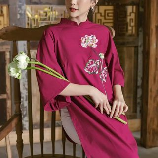 sỉ buôn áo dài cách tân thêu cao cấp - nhận sản xuất áo dài theo yêu cầu