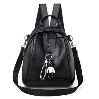 BALO NỮ MINI CAO CẤP DA ĐEN ĐA NGĂN KÈM KHÓA GẤU BEARICK AS21039 - TRÙM SỈ VN