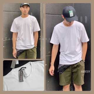 ÁO THUN TRƠN SIÊU HOT TRĂNG, ĐEN, XÁM chính hãng AGE2X chất thun cotton 4 chiều,dầy mềm,hút mồ hôi tốt,khô nhanh