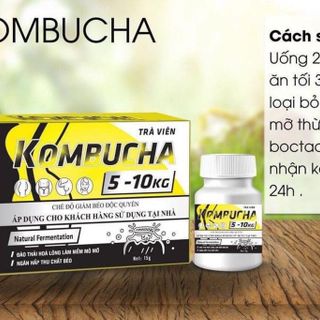 Giảm cân Kombucha xổ mỡ vành ruột 5-10kg/liệu trình kèm phiếu bảo hành