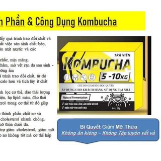 Giảm cân Kombucha xổ mỡ vành ruột 5-10kg/liệu trình kèm phiếu bảo hành
