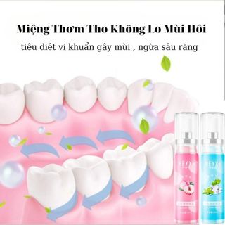 Xịt Thơm Miệng Heyxi Chính Hãng Xịt Thơm Miệng Thảo Mộc An Toàn Giúp Loại Bỏ Vi Khuẩn Ngăn Nhiệt Miệng Ngừa Sâu Răng Lưu Giữ Hương Thơm Mát