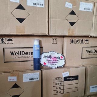 Xịt Chống Nắng làm mát Dưỡng Ẩm Da WellDerma G Plus Cooling Sun Spray SPF50+/PA+++ 180ml