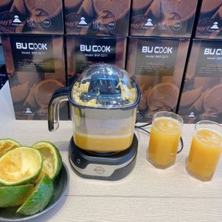 Máy vắt cam tự động Bucook, Máy ép cam bằng điện 2 chiều dung tích lớn 1.2L