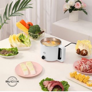 Nồi Lẩu Mini Cầm Tay, Nồi Nấu Cơm, Nấu Mì Đa Năng 1.5L BUCOOK BNP6868