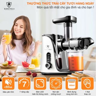 Máy Ép Trái Cây Tốc Độ Chậm, Máy Ép Chậm Trục Ngang Kaisa Villa KV-ZS168 - Hàng Chính Hãng
