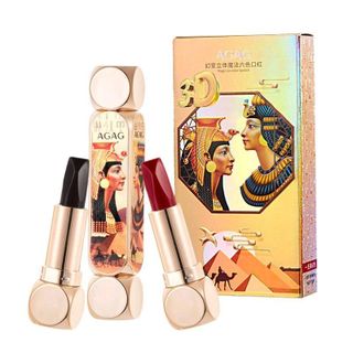 Son môi 6 màu AGAG son môi 2 đầu son nội địa Trung son lì có dưỡng