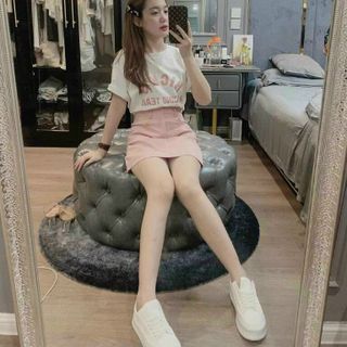 Áo thun nữ cổ tròn tay ngắn form vừa vải thun cotton dày dặn phong cách thời trang bán chạy hot hit xịn sò giá gốc tận xưởng hàng sẵn số lượng lớn