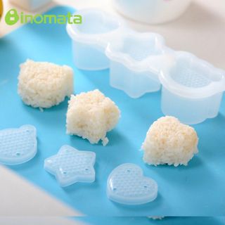 Bộ 3 khuôn tạo hình cơm, trứng nhựa trong hãng Inomata nhập khẩu Nhật Bản