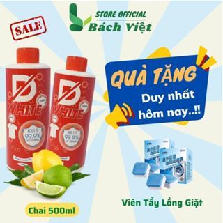 Tẩy trắng quần áo D White, Tẩy mốc quần áo, ố vàng, không phai màu vải - 100% Chính Hãng giá sỉ