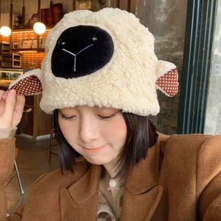 PVN52244 Mũ Len Trùm Đầu Hình Mặt Cừu Cute